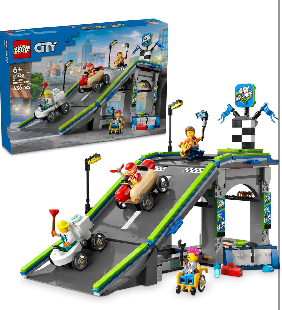 Lego 60460 Rampa de Aceleración para Coches de Carreras