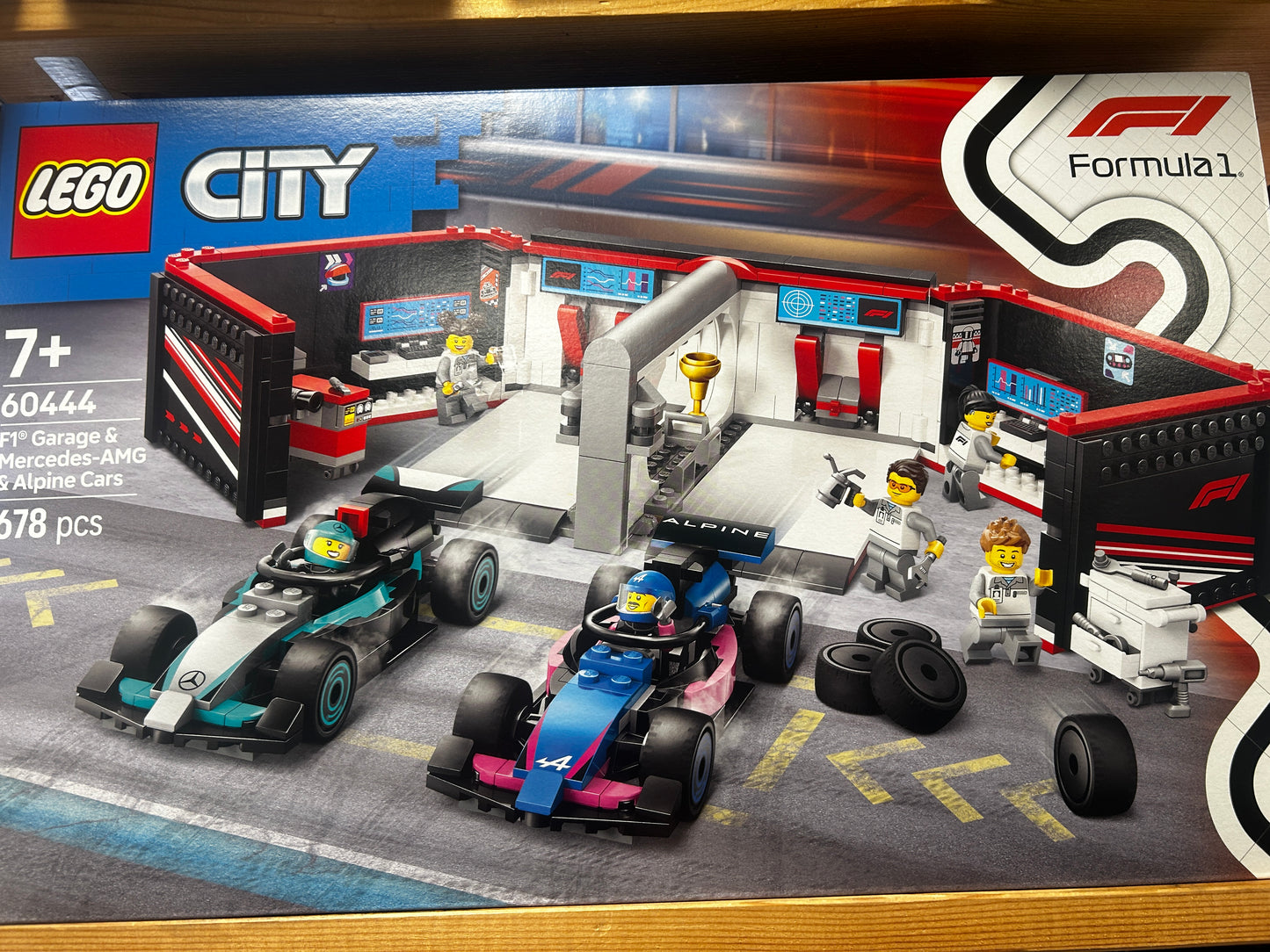 Lego 60444 Garaje de F1 con Coches Mercedes-AMG y Alpine