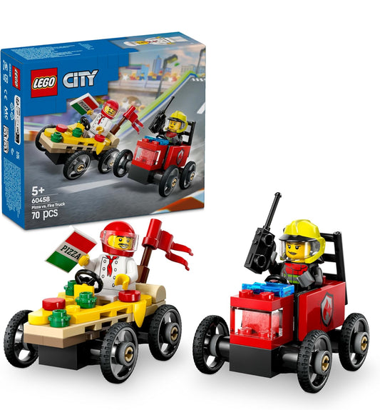 Lego 60458 Pizza vs. Camión de Bomberos