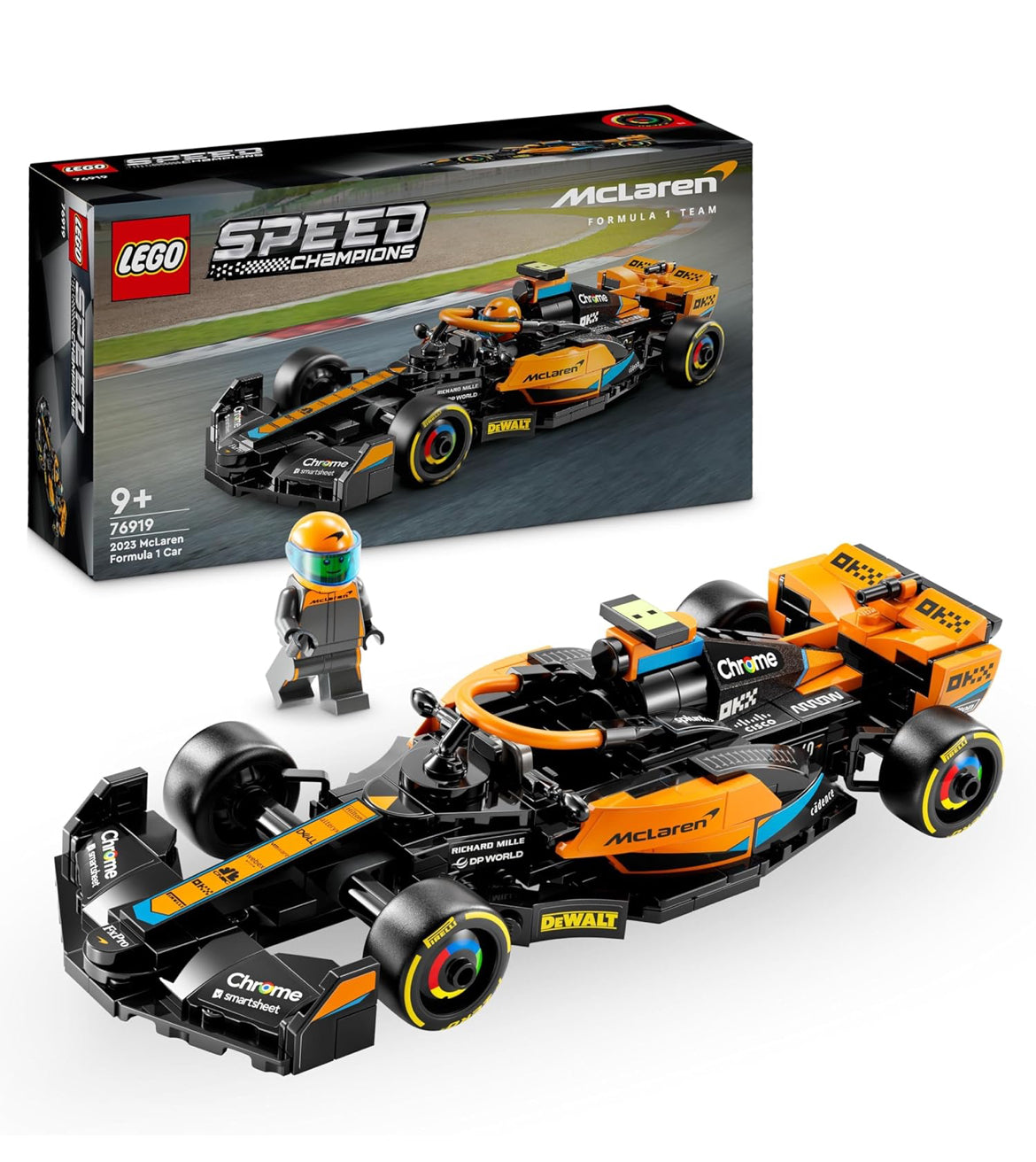 Lego 76919 Speed Champions Coche de Carreras de Fórmula 1 McLaren 2023