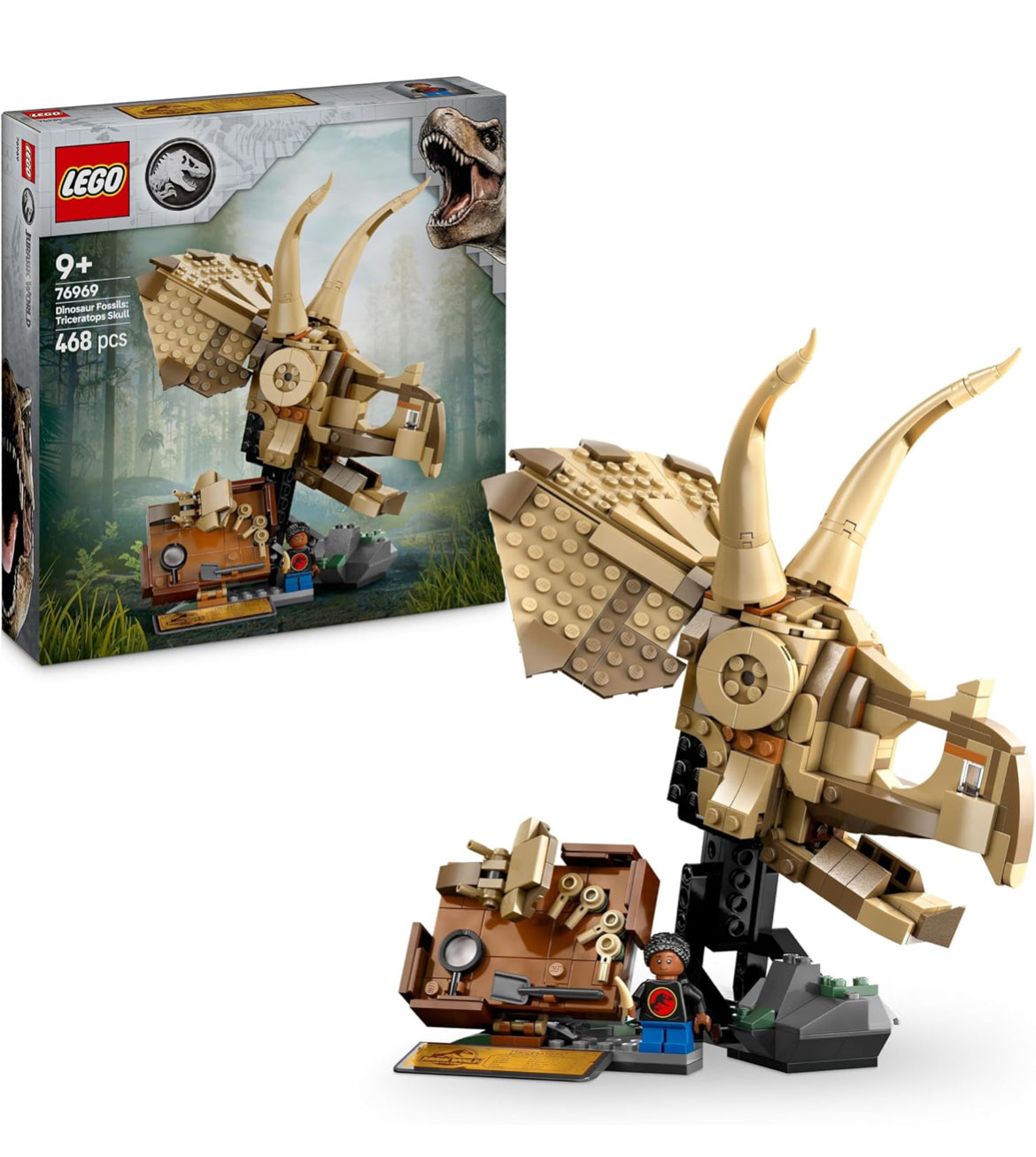 Lego 76969 Fósiles de Dinosaurio: Cráneo de Triceratops