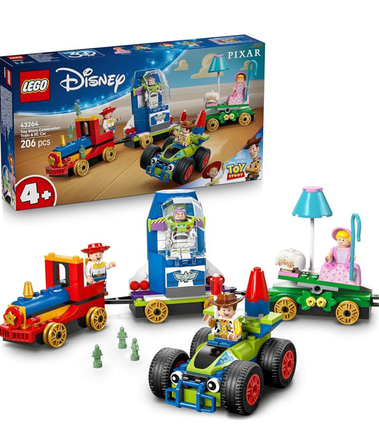 LEGO 43264 Disney y Pixar Tren de Celebración de Toy Story y Coche RC