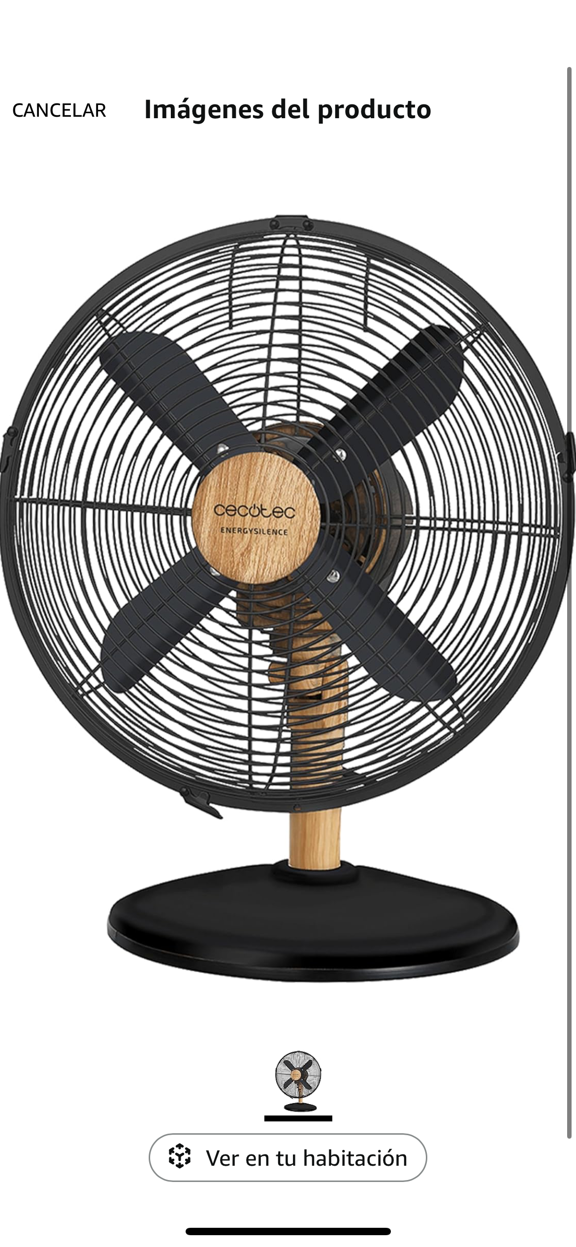 Ventilador de sobremesa 600 wooddesk