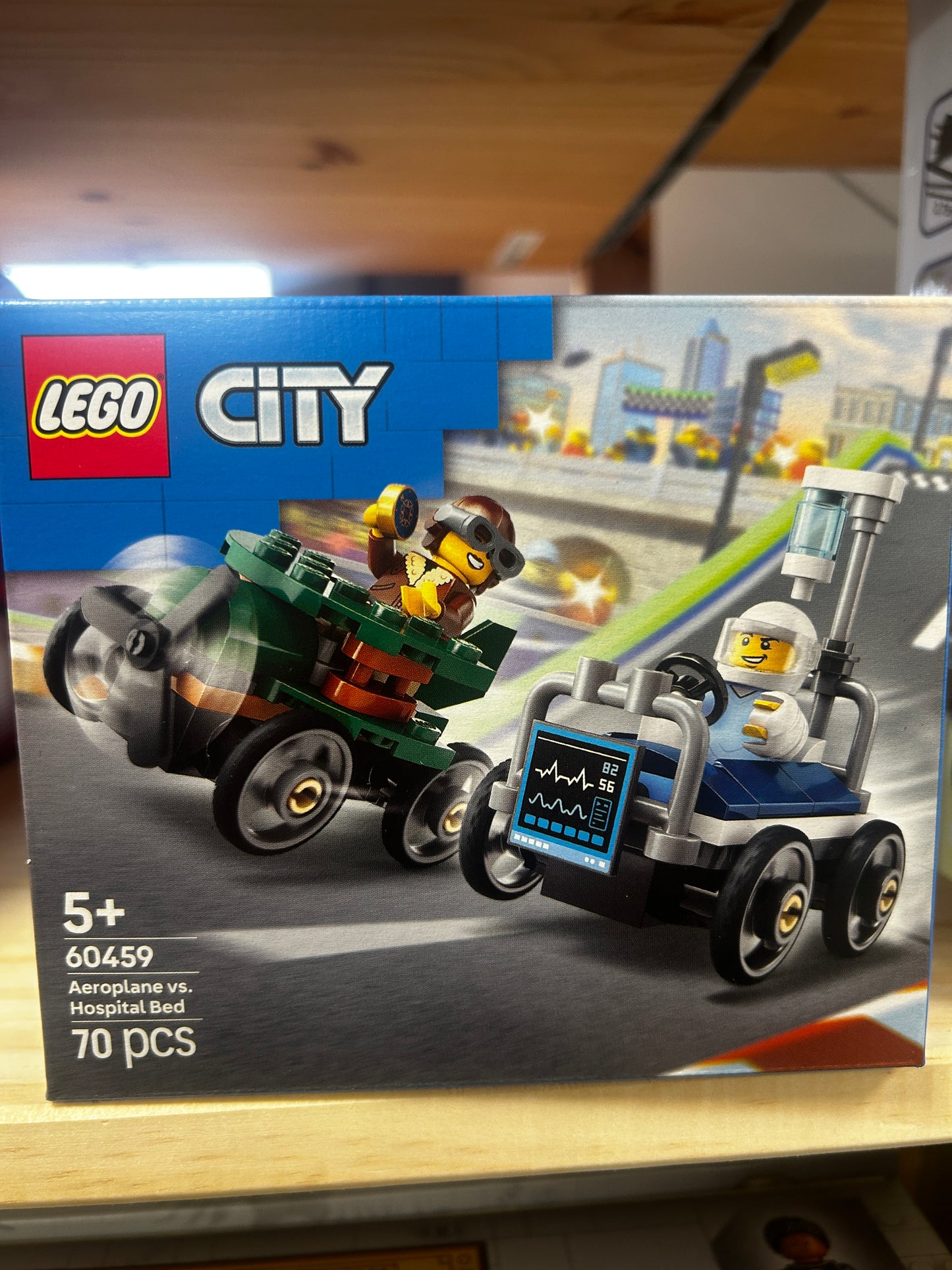 Lego 60459 Coches de Carreras: Avión vs. Cama de Hospital